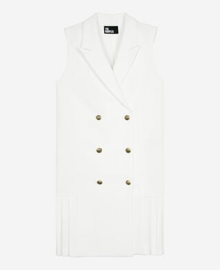 The Kooples FEMME WHITE robe tailleur courte écrue