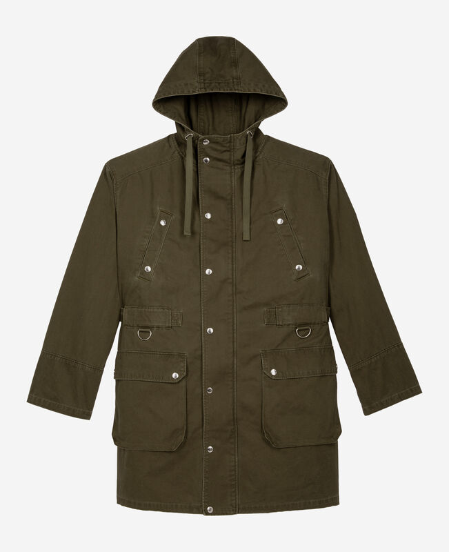 The Kooples HOMME KAKI parka à capuche kaki