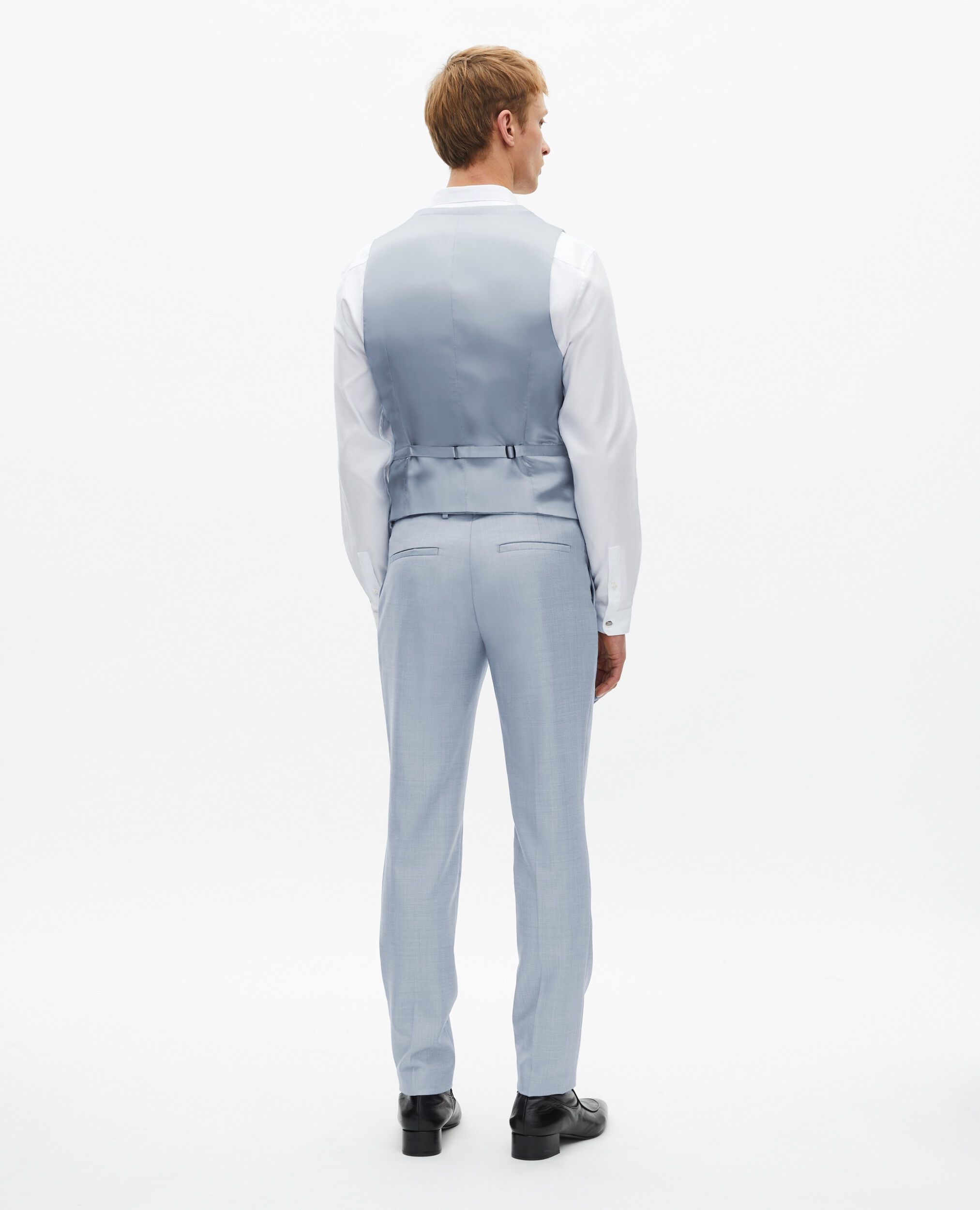 Gilet de costume en laine coupe ajustée bleu clair, BLUE, hi-res image number null