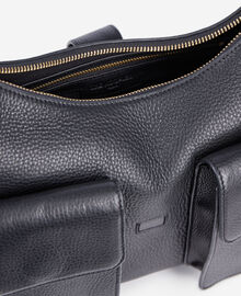 The Kooples FEMME BLACK sac amelia en cuir grainé noir