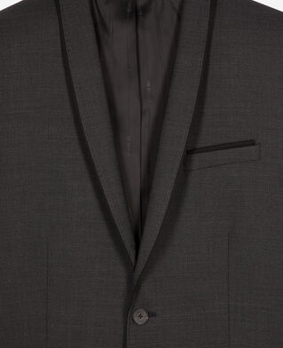 The Kooples MEN BLACK GREY black micro check wool blend suit jacket