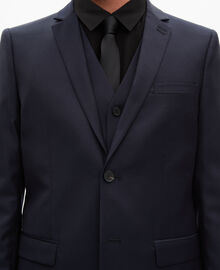 The Kooples HOMME DARK NAVY veste de costume en laine droite bleue