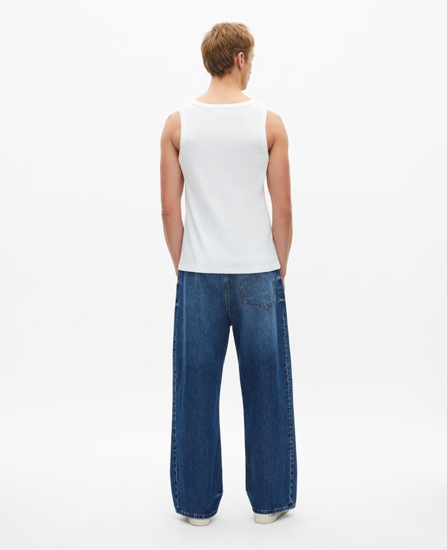 The Kooples HOMME WHITE débardeur avec broderie blason blanc