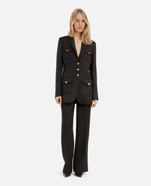 The Kooples FEMME BLACK veste tailleur style saharienne noire