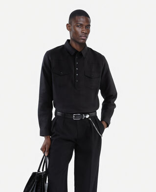 The Kooples MEN BLACK black polo shirt