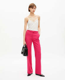 The Kooples FEMME PINK pantalon tailleur rose en crêpe