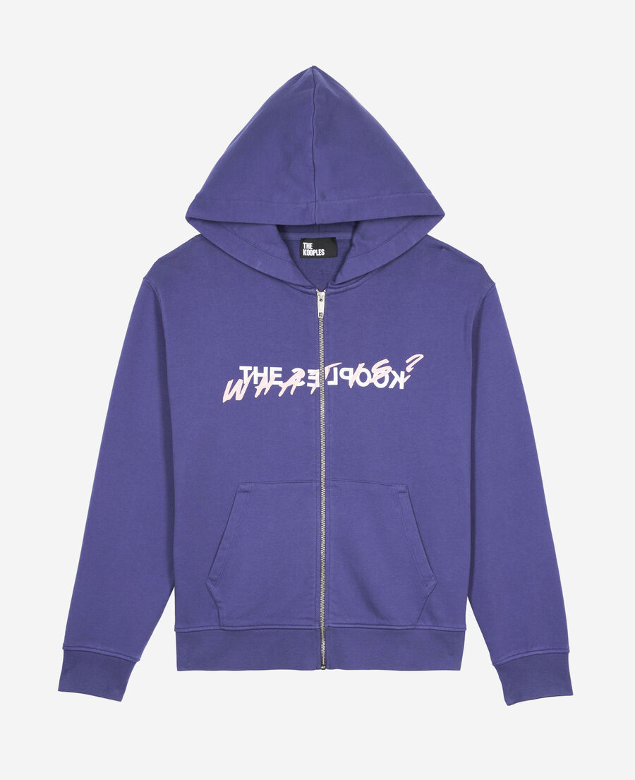 The Kooples FEMME BLUE ATLANTIQUE sweatshirt à capuche what is violet
