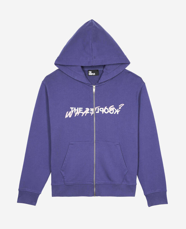 The Kooples FEMME BLUE ATLANTIQUE sweatshirt à capuche what is violet