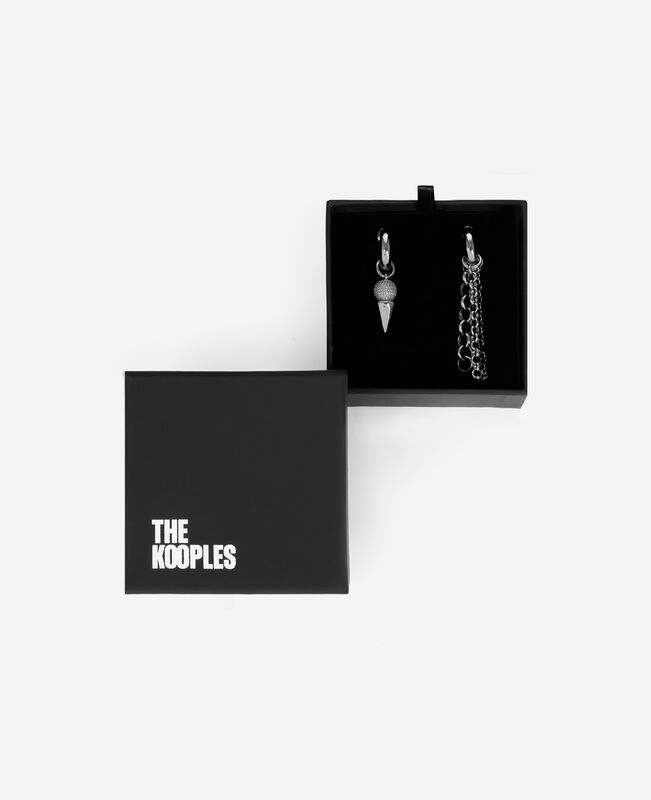 The Kooples FEMME SILVER boucles d'oreilles argentées