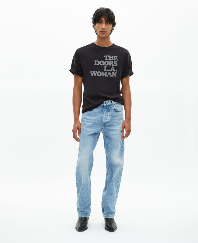 The Kooples MIXTE BLACK WASHED t-shirt mixte the doors x the kooples noir