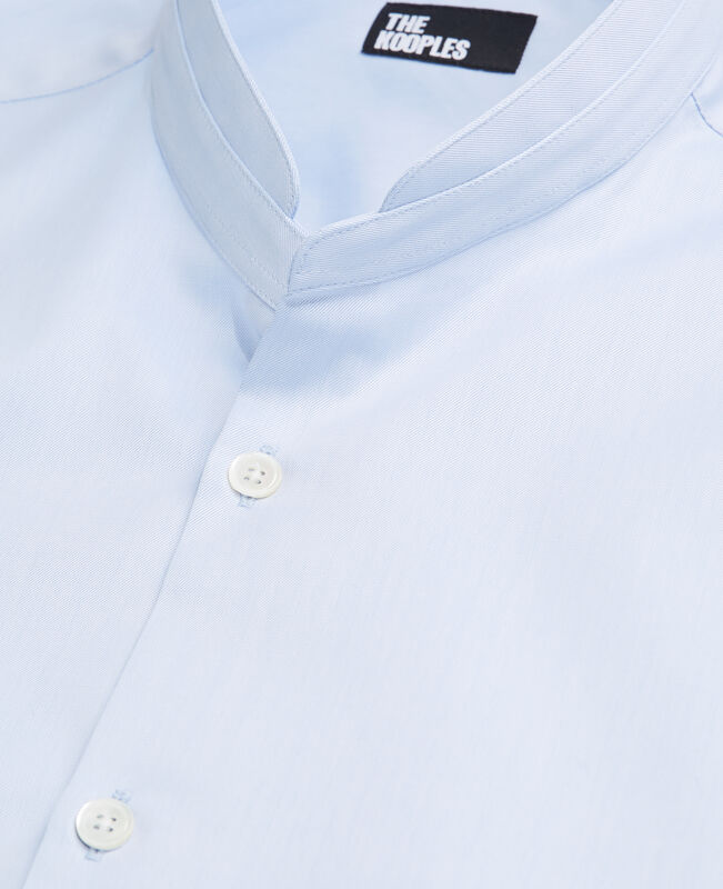 The Kooples HOMME LIGHT BLUE chemise col officier bleue