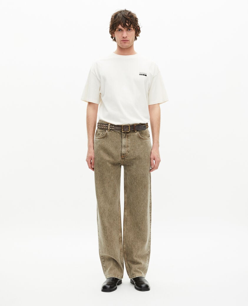 The Kooples HOMBRE ECRU camiseta oversize con serigrafía en color crudo