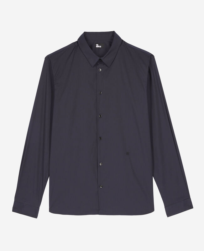 The Kooples HOMME NAVY chemise en popeline bleu marine