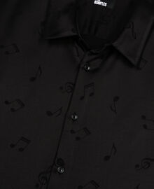 The Kooples HOMME BLACK chemise en jacquard imprimé musique noire
