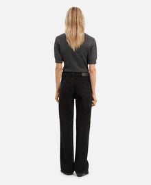 The Kooples FEMME BLACK WASHED jean droit noir