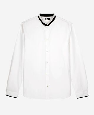 The Kooples MEN WHITE white formal shirt with officer collar