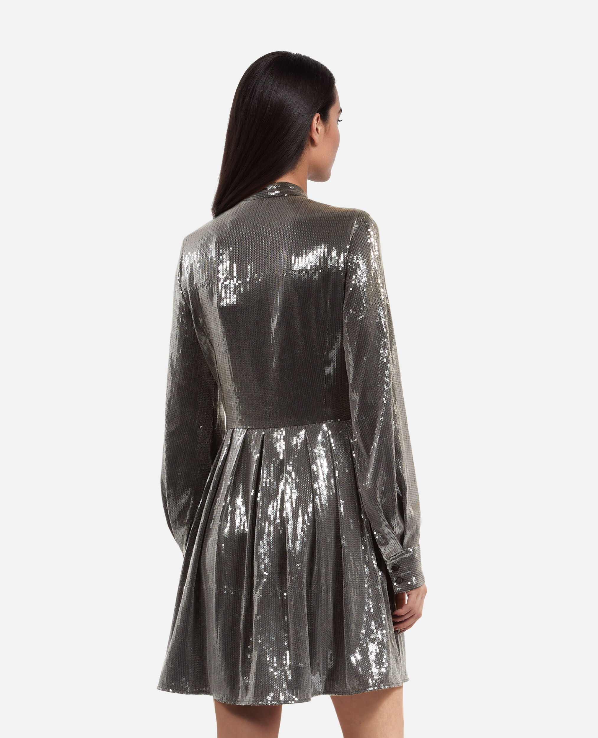 Robe courte à sequins grise, GREY, hi-res image number null