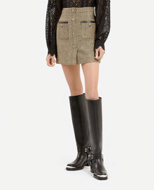 The Kooples FEMME BLACK / GOLD jupe courte dorée