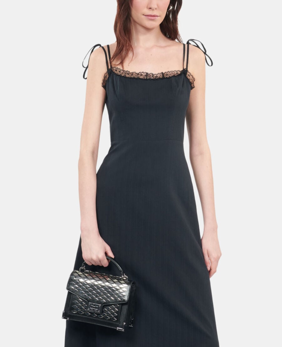 The Kooples DAMEN BLACK tasche emily small aus schwarzem leder mit nieten