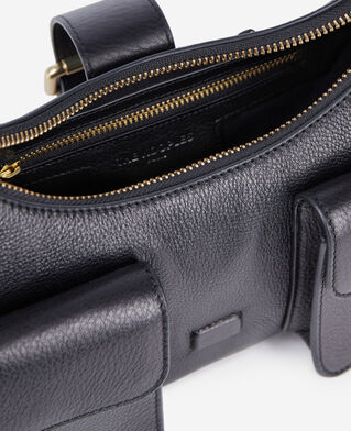 The Kooples FEMME BLACK sac amelia xl en cuir noir