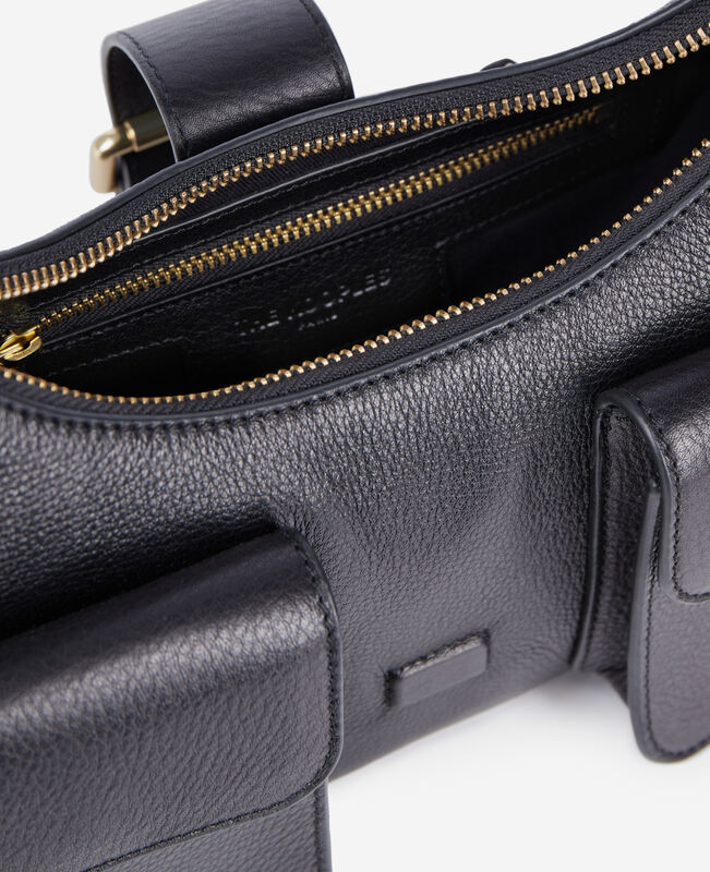 The Kooples FEMME BLACK sac amelia xl en cuir noir