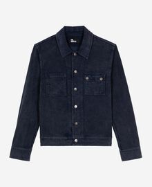 The Kooples HOMME DARK NAVY veste en coton bleu marine