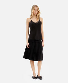 The Kooples FEMME BLACK caraco en soie noir