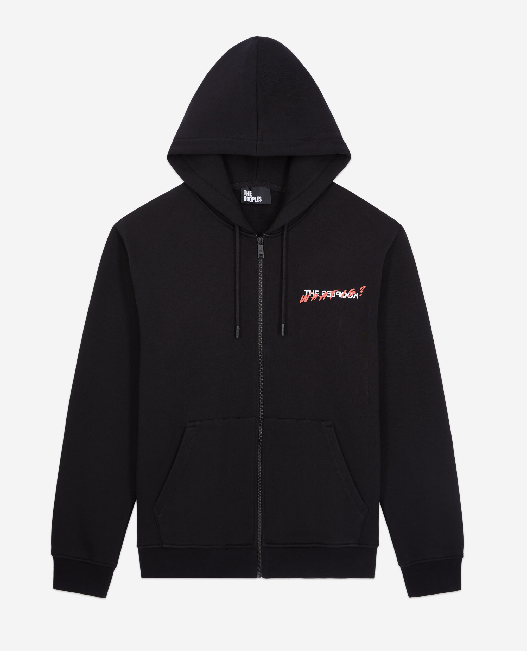 Sweatshirt zippé à capuche What is noir, BLACK, hi-res image number null