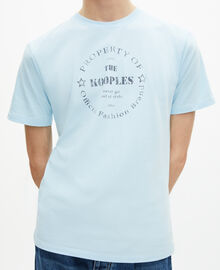 The Kooples HOMME BABY BLUE t-shirt avec sérigraphie bleu clair