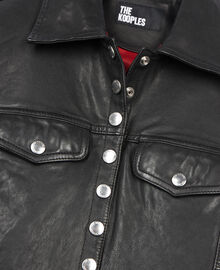 The Kooples FEMME BLACK blouson en cuir noir