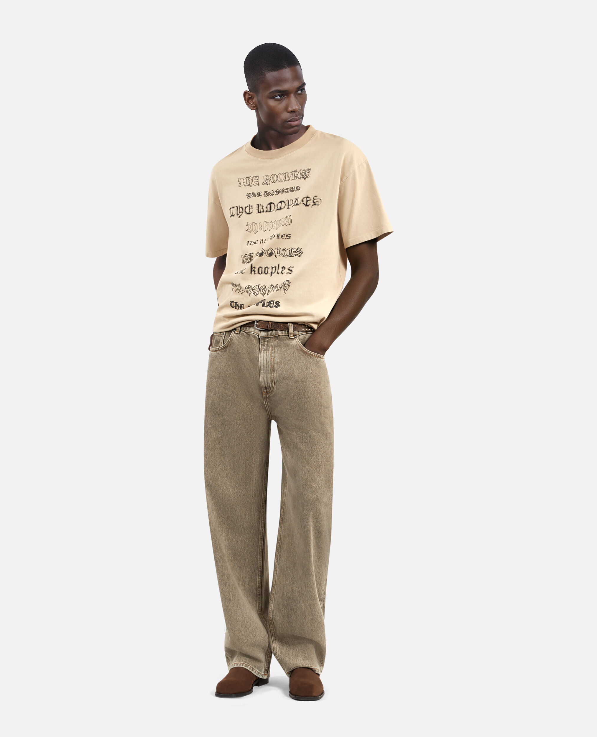 T-shirt avec sérigraphie beige, BEIGE TAUPE, hi-res image number null