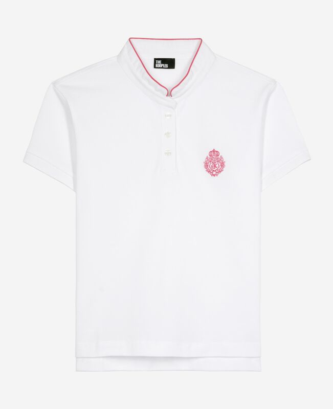 The Kooples FEMME WHITE polo col mao blanc