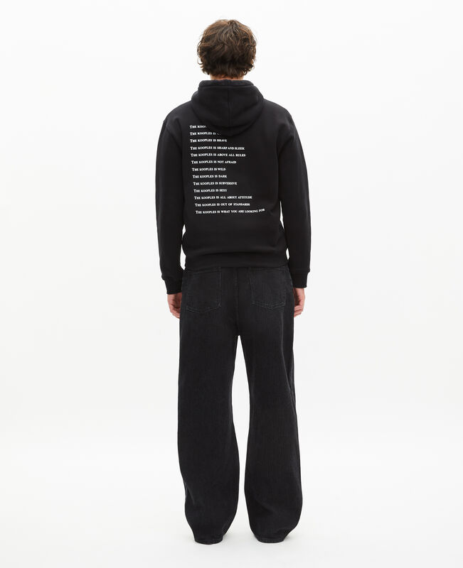 The Kooples HOMME BLACK sweatshirt zippé à capuche what is noir