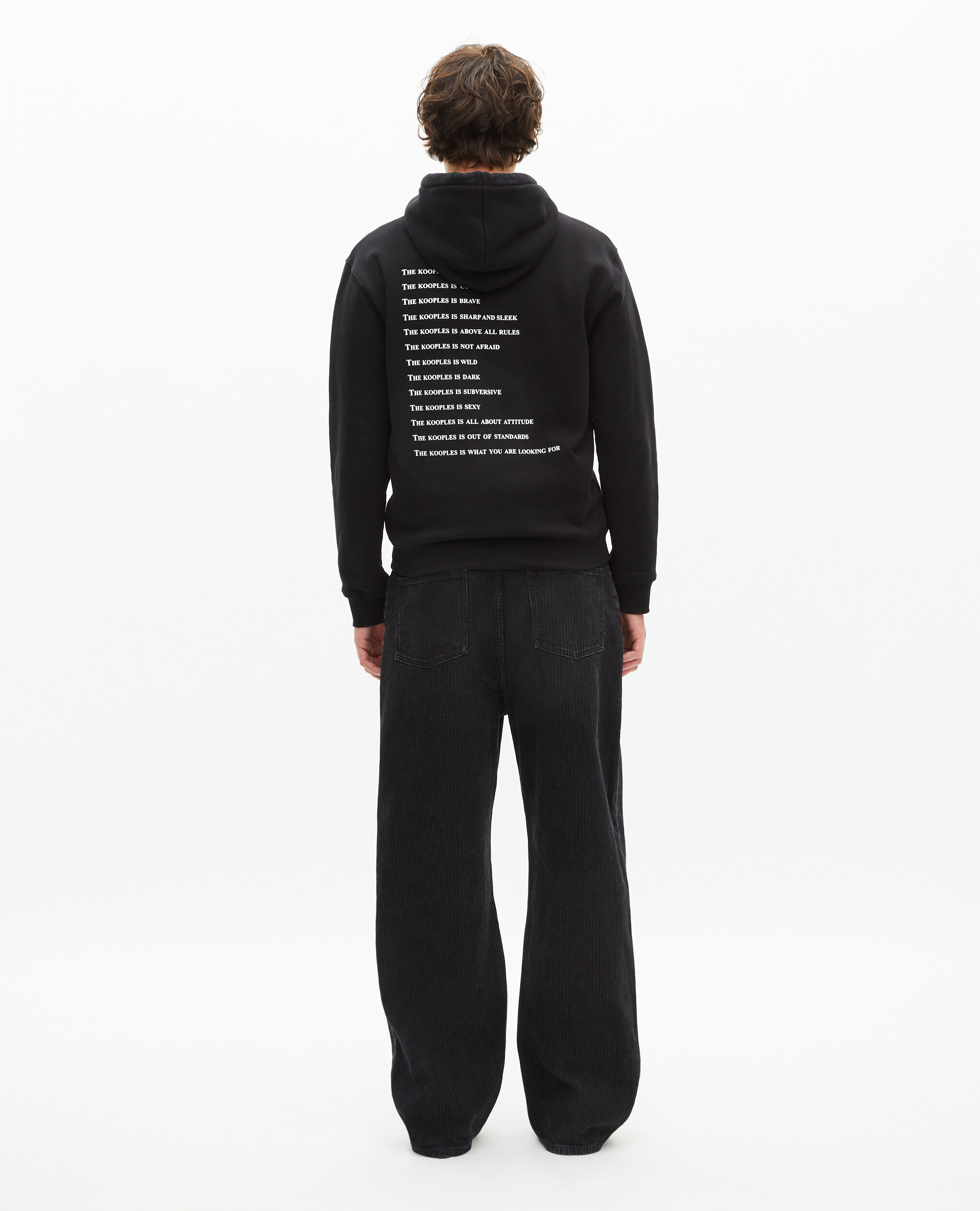 Sweatshirt zippé à capuche What is noir, BLACK, hi-res image number null