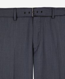 The Kooples HOMME BLUE pantalon de costume à rayures bleu