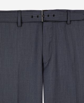 The Kooples HOMME BLUE pantalon de costume à rayures bleu