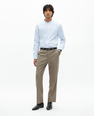The Kooples MEN BEIGE MELANGE beige wool suit pants