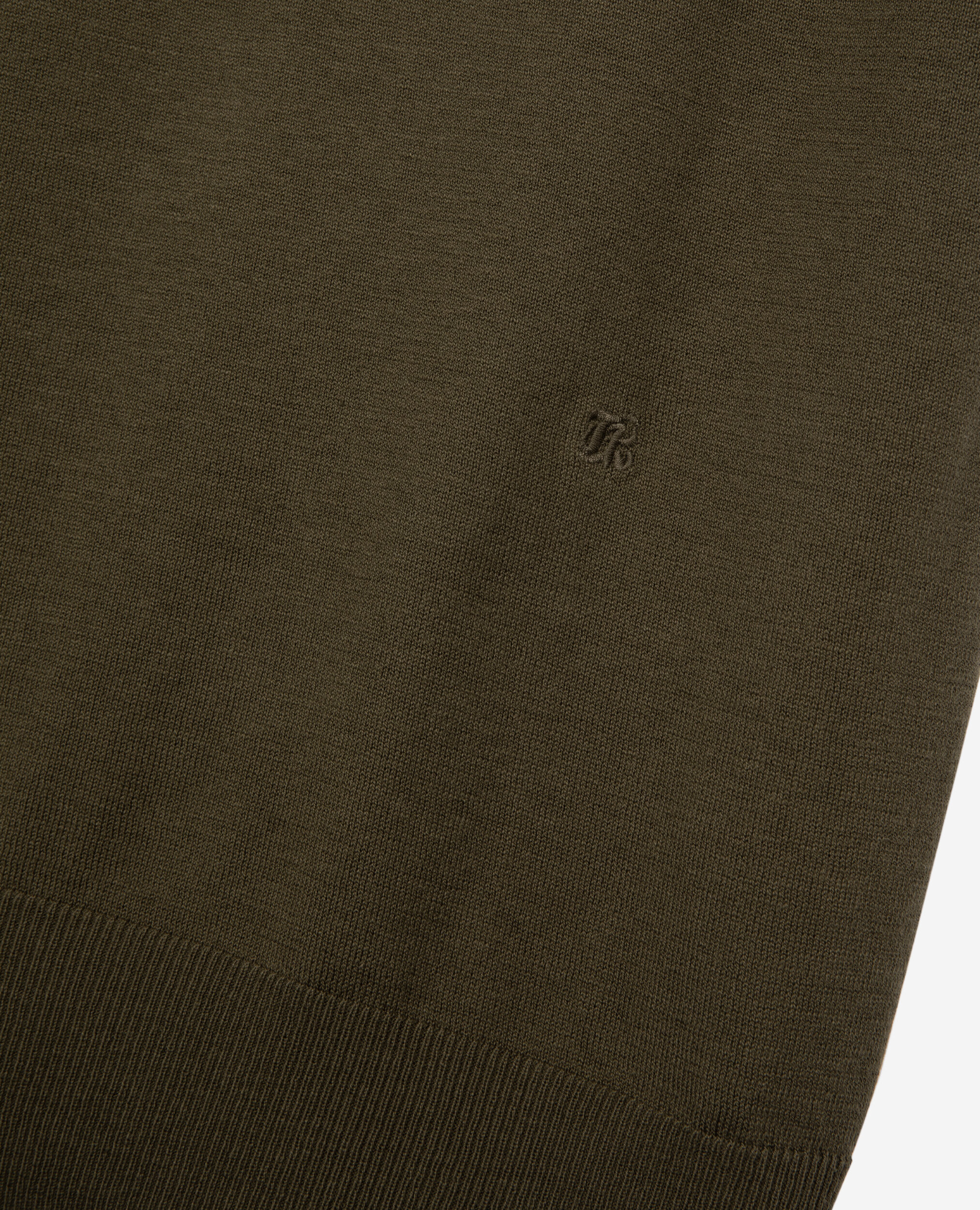 Polo en maille col zippé kaki, OLIVE KAKI, hi-res image number null