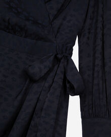 The Kooples FEMME NAVY robe courte portefeuille jacquard marine