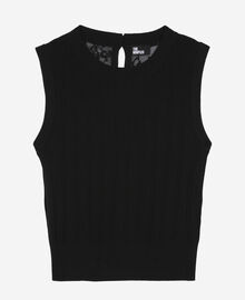 The Kooples FEMME BLACK top en maille noir