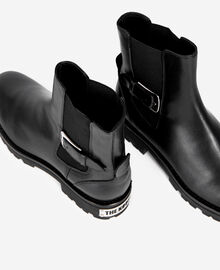 The Kooples FEMME BLACK bottines chelsea en cuir noires