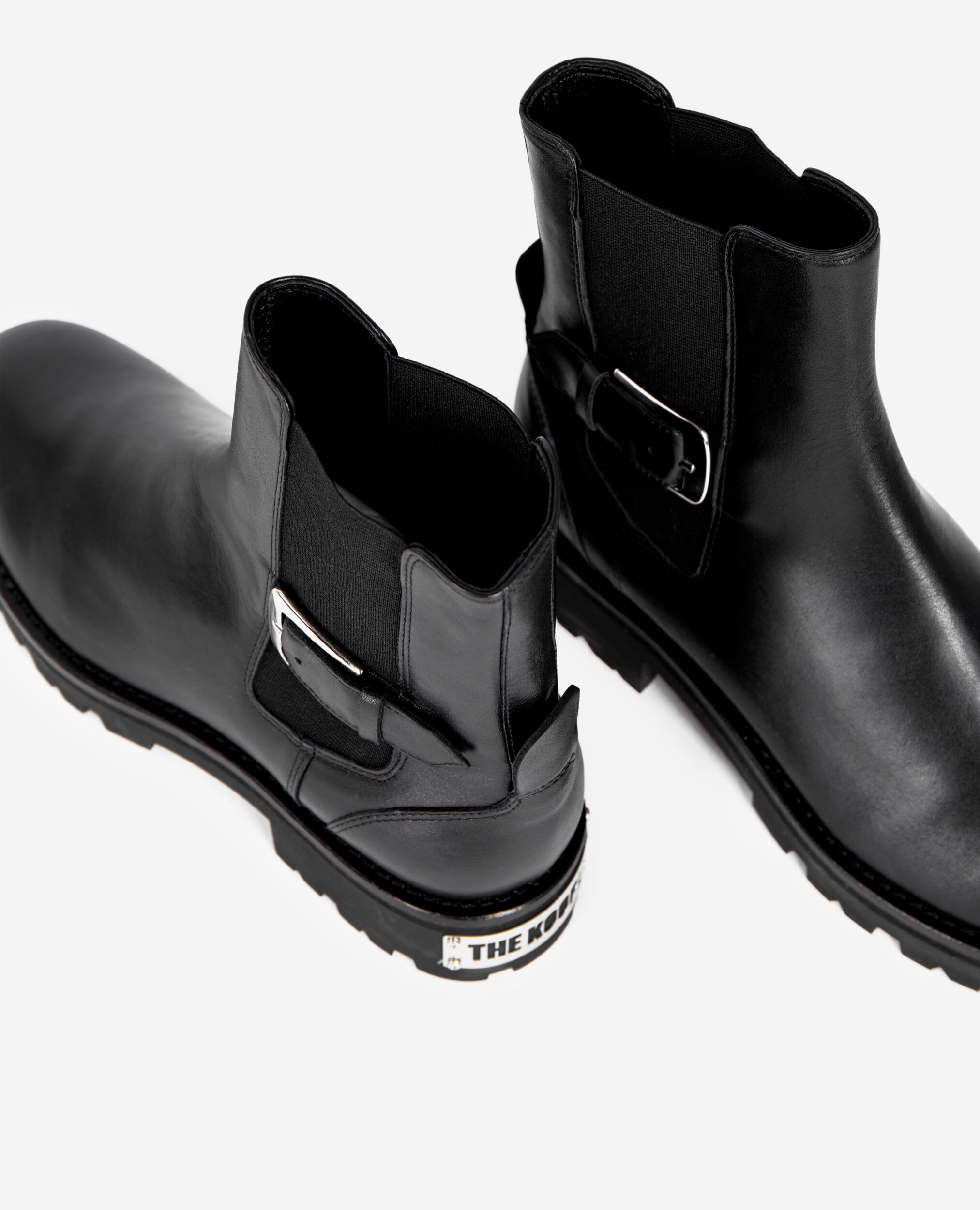 Bottines Chelsea en cuir noires, BLACK, hi-res image number null
