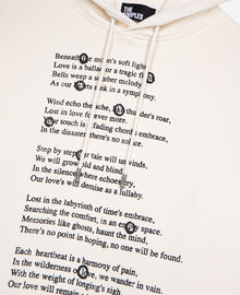 The Kooples HOMME ECRU sweatshirt à capuche avec sérigraphie écru