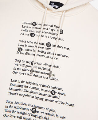 The Kooples MEN ECRU hooded sweatshirt with ecru screen print