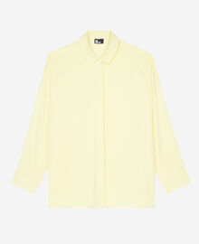 The Kooples FEMME LIGHT YELLOW chemise ample en soie jaune