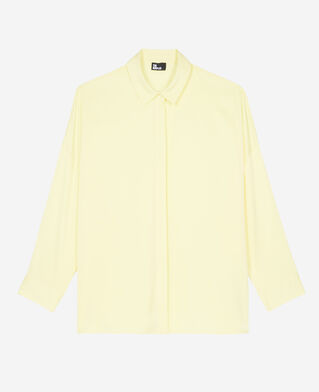 The Kooples DAMEN LIGHT YELLOW weites hemd aus seide in gelb