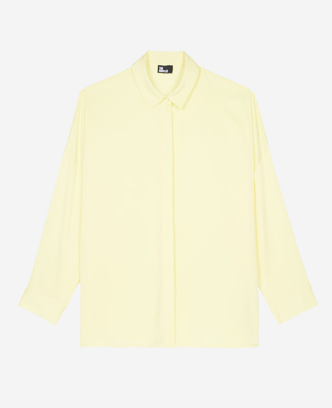 The Kooples FEMME LIGHT YELLOW chemise ample en soie jaune