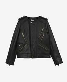 The Kooples FEMME BLACK blouson en cuir noir