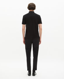 The Kooples HOMME BLACK polo en coton piqué noir