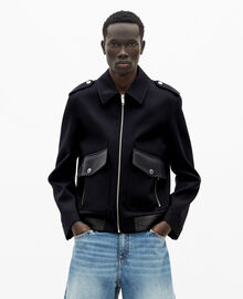 The Kooples HOMME NAVY blouson en laine bleu marine